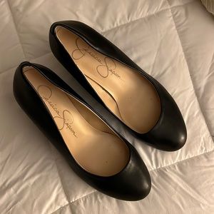 Jessica Simpson black wedges size 7.5